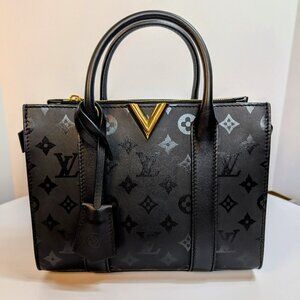 Louis Vuitton Black "Very" Tote BB Noir Monogram BB Handbag (New without Tags)